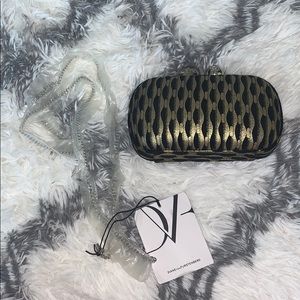 Diane Furstenberg sphere minaudiere tiffany lame